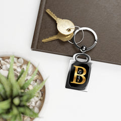 B Great Rectangle Keyring