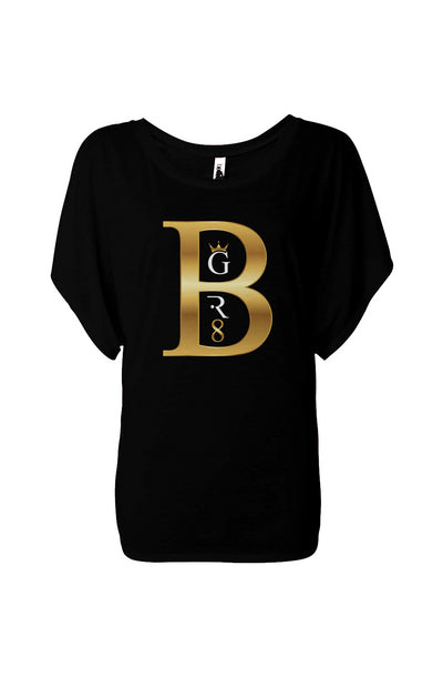 BGreat flowy draped tee