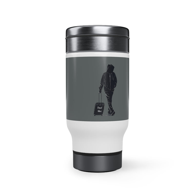 Travel Vibes Stainless Steel Travel Mug with Handle, 14oz