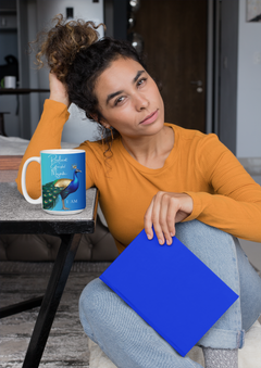 Resilient, Graceful, Majestic” Peacock Mug: Elegance in Every Sip