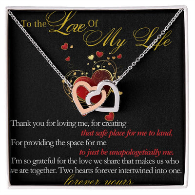Eternal Embrace Interlocking  hearts necklace for “The Love of My Life”