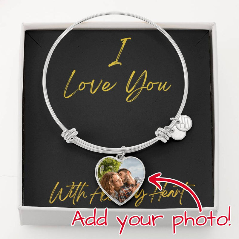 I Love You with All My Heart Message Bangle